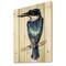 Designart - Style Kingfisher Bird - Traditional Print on Natural Pine Wood